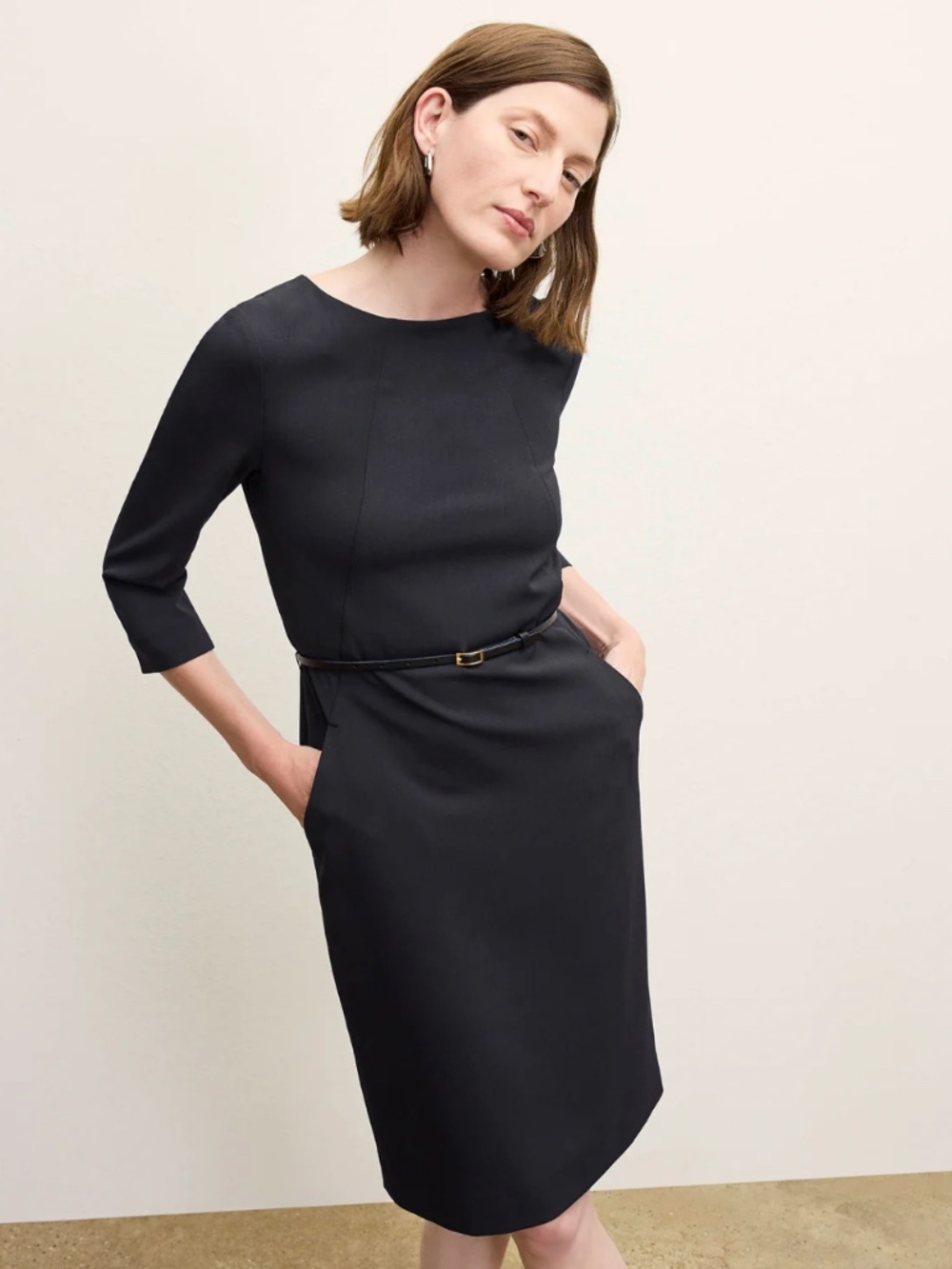 MM Lafleur Etsuko Black Midi Shift Dress - Picture 5 of 8